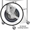 KUTLER 4-Inch Caster Wheel Set for Commercial Kitchen Prep Work Tables - Set of 4 Swivel Casters 2 with Brakes and 2 Without Brakes